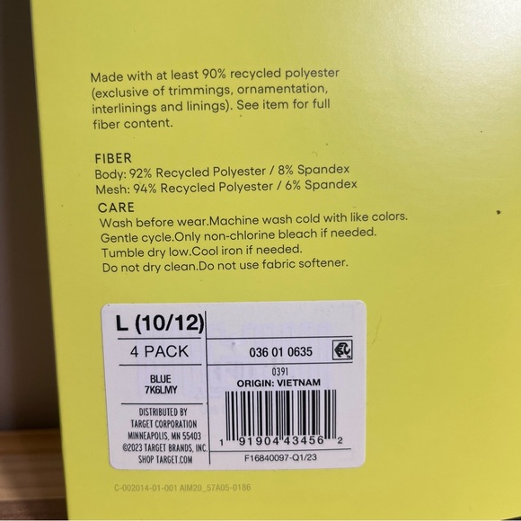 Boys' 4pk Youth L Mesh Boxer Briefs - All In Motion New - Picture 4 of 8